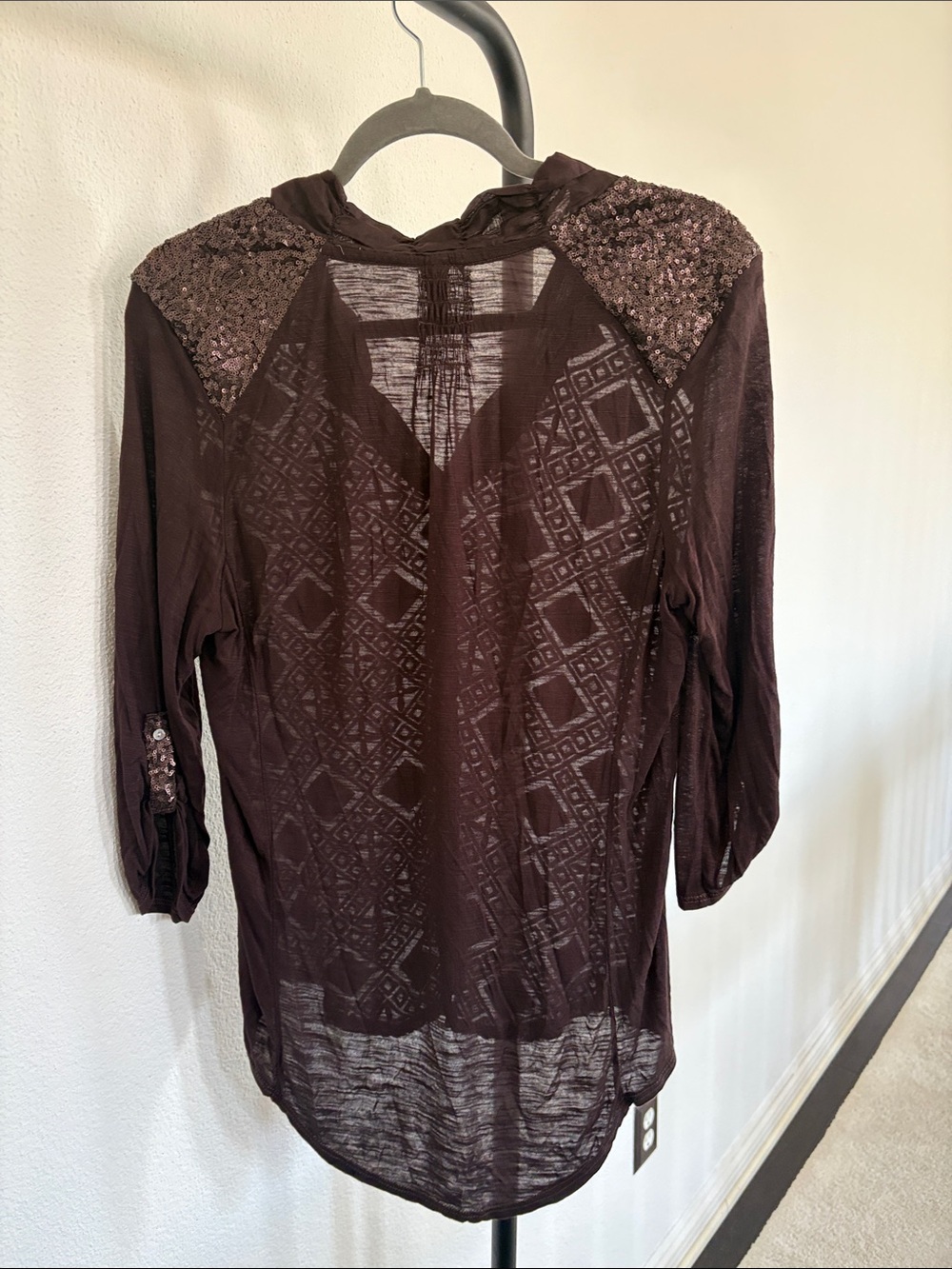 Tiny Leighton Velvet Buttondown Blouse Size XL - Picture 7 of 12